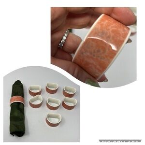 Villeroy & Boch Siena Napkin Rings Porcelain Set of 8 Luxembourg Vintage